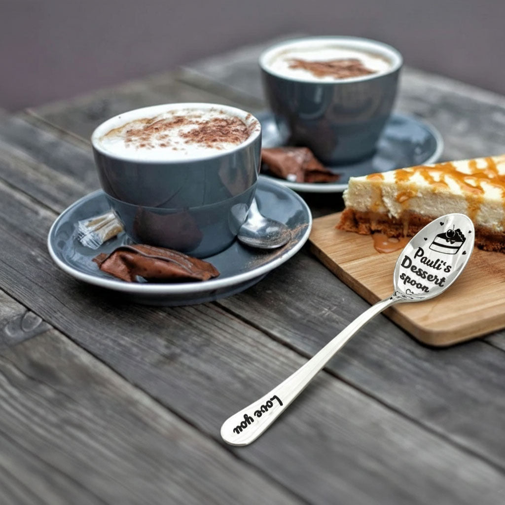 Dessert Spoon, Cake Spoon, Tiramisu Gift, Pudding Spoon, Sweet Tooth Gift, Personalized Dessert Gift, Funny Dessert Spoon, Individual Gift Idea