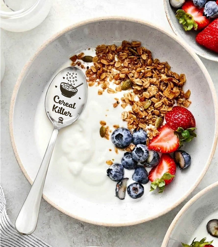 Cereal Killer Spoon, Personalized Soup Spoon, Funny Breakfast Gift, Oatmeal Spoon, Cornflake Spoon, Souper Man Gift, Chili Spoon, Big Eater Gift, Custom Cereal Spoon