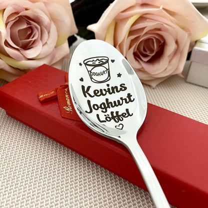 Yoghurt spoon with name - Personalized gift for dessert lovers