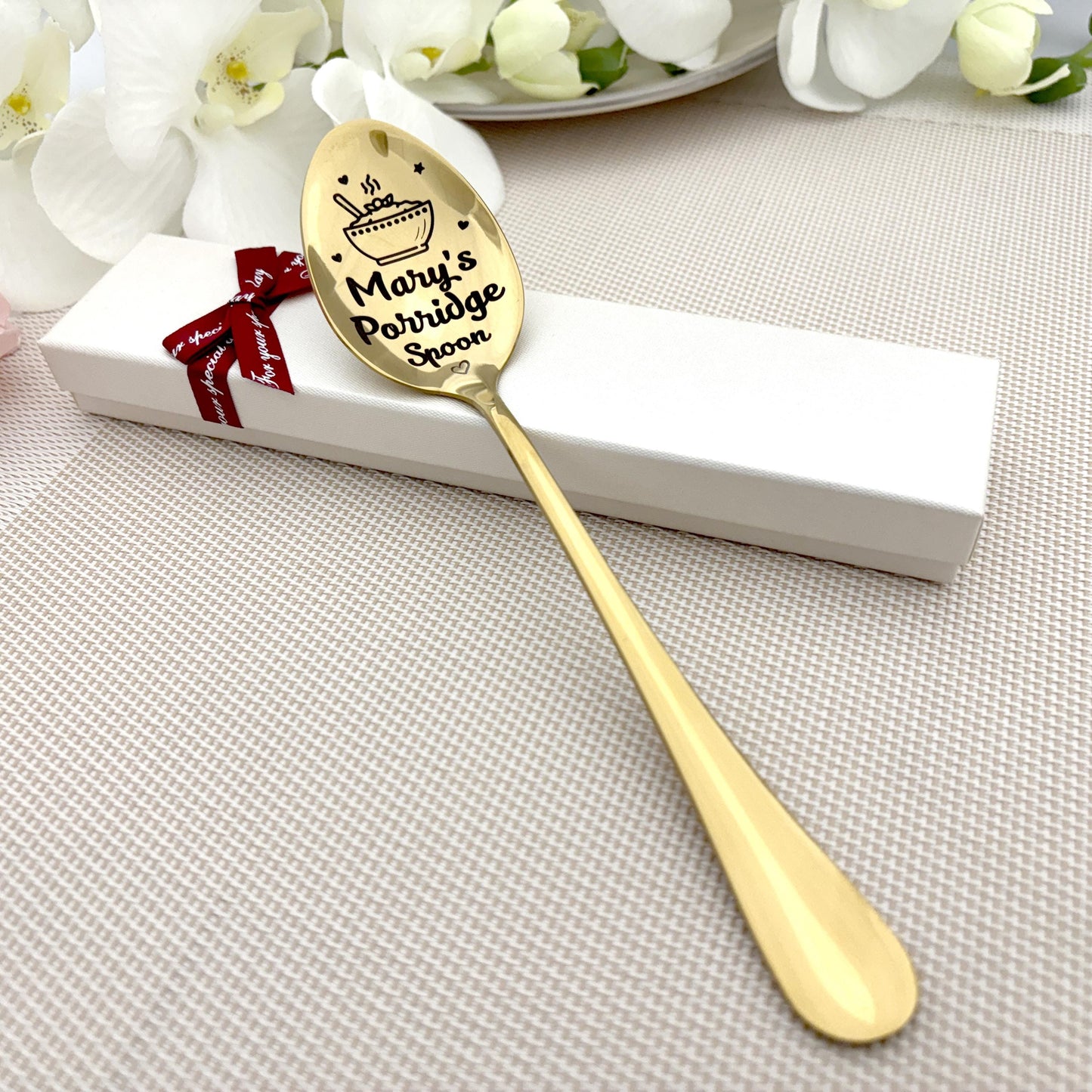 Engraved Personalized Porridge spoon - Cereal killer gift for kids