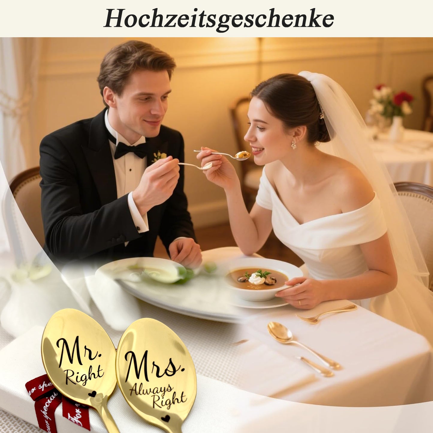 Mr. Right & Mrs. Always Right | Personalized Couple’s Spoon Set