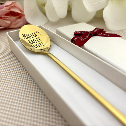 Long handle spoon with custom text