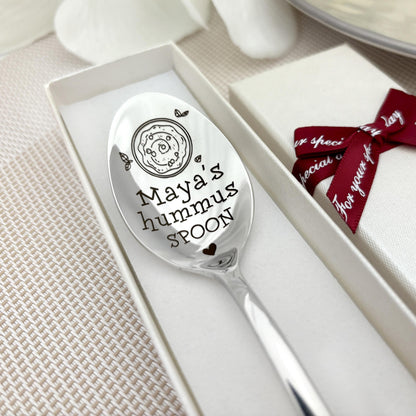 Personalized Hummus Spoon - Vegan Gift