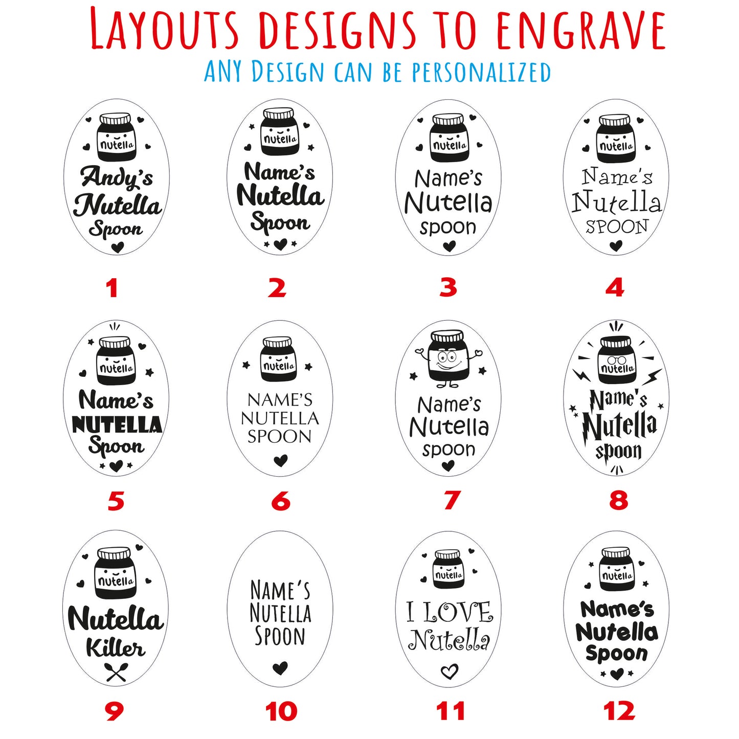 Elegant Nutella lover gift spoon For Kids