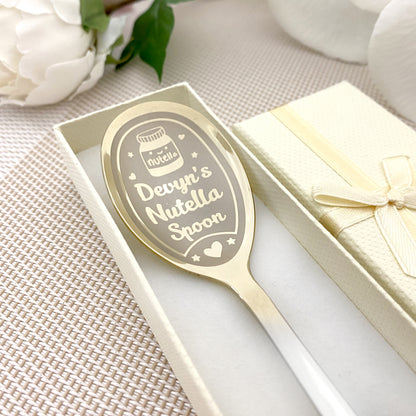 Nutella spoon personalsed engraved with name - custom dessert spoon wit any text 