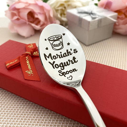 Yoghurt spoon with name - Personalized gift for dessert lovers