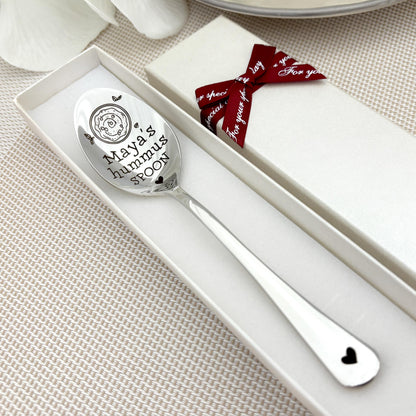 Personalized Hummus Spoon - Vegan Gift
